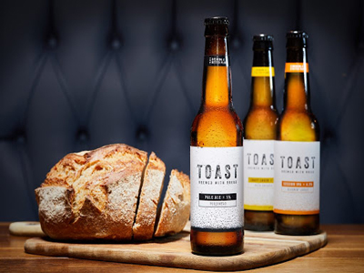 Craft beer from surplus bread